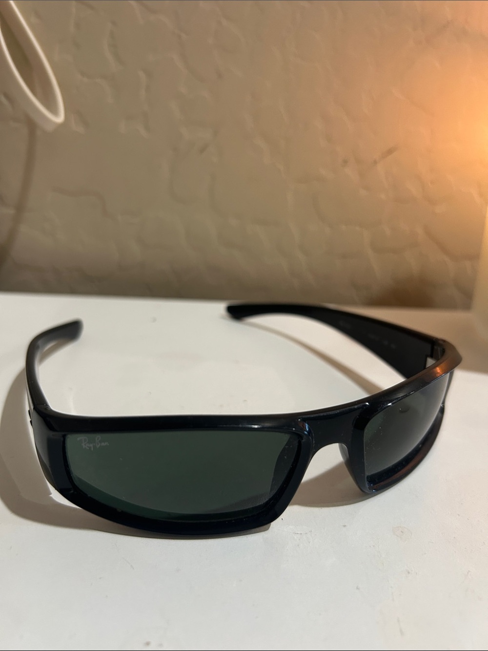 Ray-Ban Black Sunglasses with Dark Green Lenses - Men